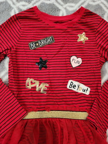 365 Kids Garanimals Girl's Size 6 Striped Red L/S Valentine's Shirt Top Cotton - Picture 3 of 4