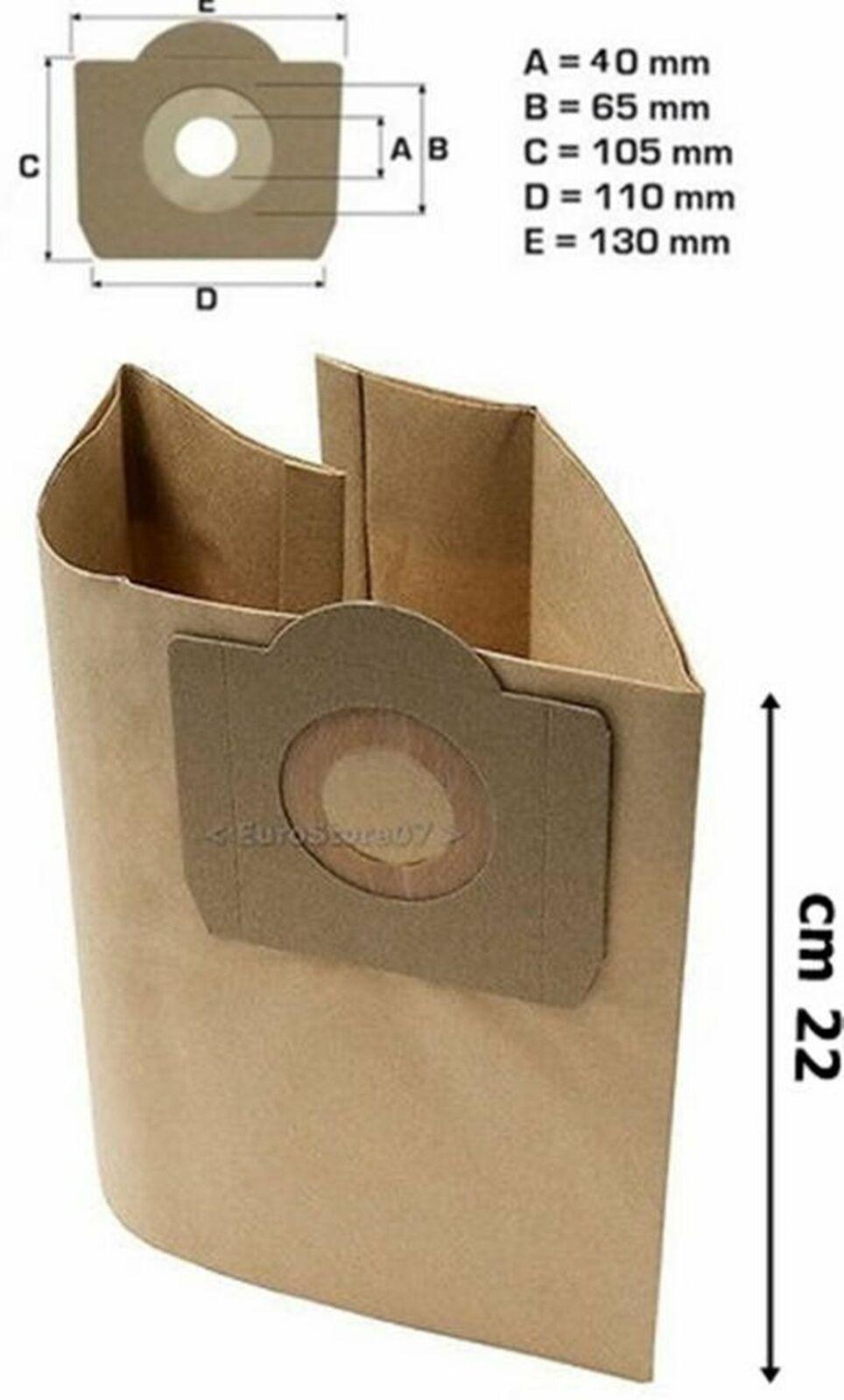 5 SACCHETTI ASPIRAPOLVERE BIDONE KARCHER PLUS TUTTI / AEG / HARRISON  /  RW  15