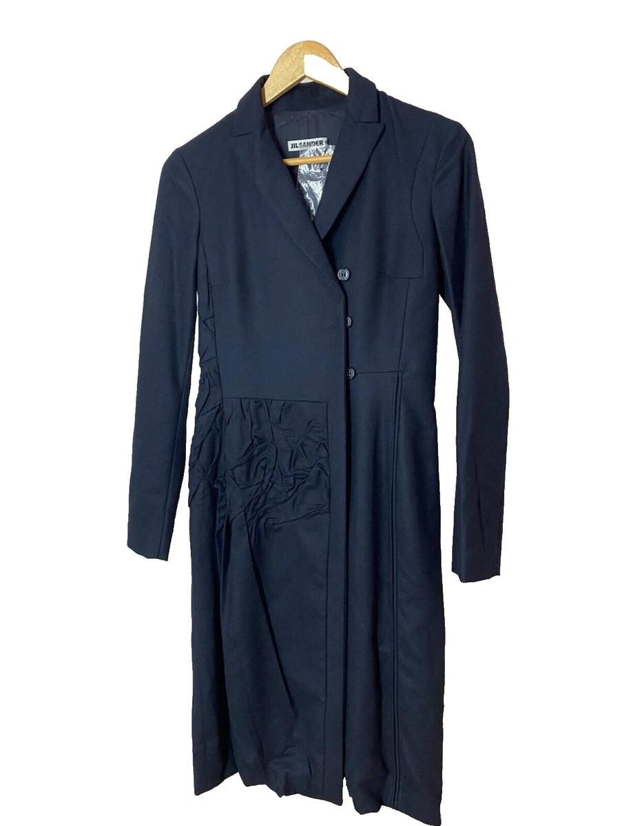 ジャケット・アウター Jil Sander Navy Long Coat Jil Sander Belted Coat | Blue | FARFETCH