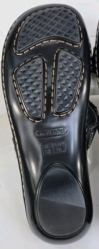 SANDALIAS AEROSOLES "WHAT'S WHAT" CAPA POD MUJER EE. UU. 6,5B NEGRAS CUÑA DESLIZABLES - Imagen 19 de 24