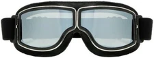 Choppers Mirrored Classic Aviator Padded Motorcycle Goggles (8CP933-SLM) NEW