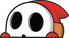 New Shy Guy Super Mario Hoodie Guy Chibi Peeker Car Sticker Vinyl Decal