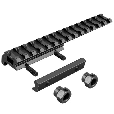 14 Slots See-Thru Flat Top 0.5'' Scope Riser Base Mount for 20mm Picatinny Rail