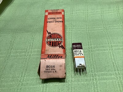 Miller 8014 Transistor Auto Radio Output IF Transf 262kHz (Philco 32-4882-2)