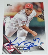 KEYVIUS SAMPSON SIGNED AUTO'D 2016 TOPPS CARD #333 CINCINNATI REDS DIAMONDBACKS