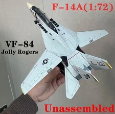 1/72 US F-14A Tomcat VF-84 Jolly Rogers Fighter Plastic Painted Unassembled