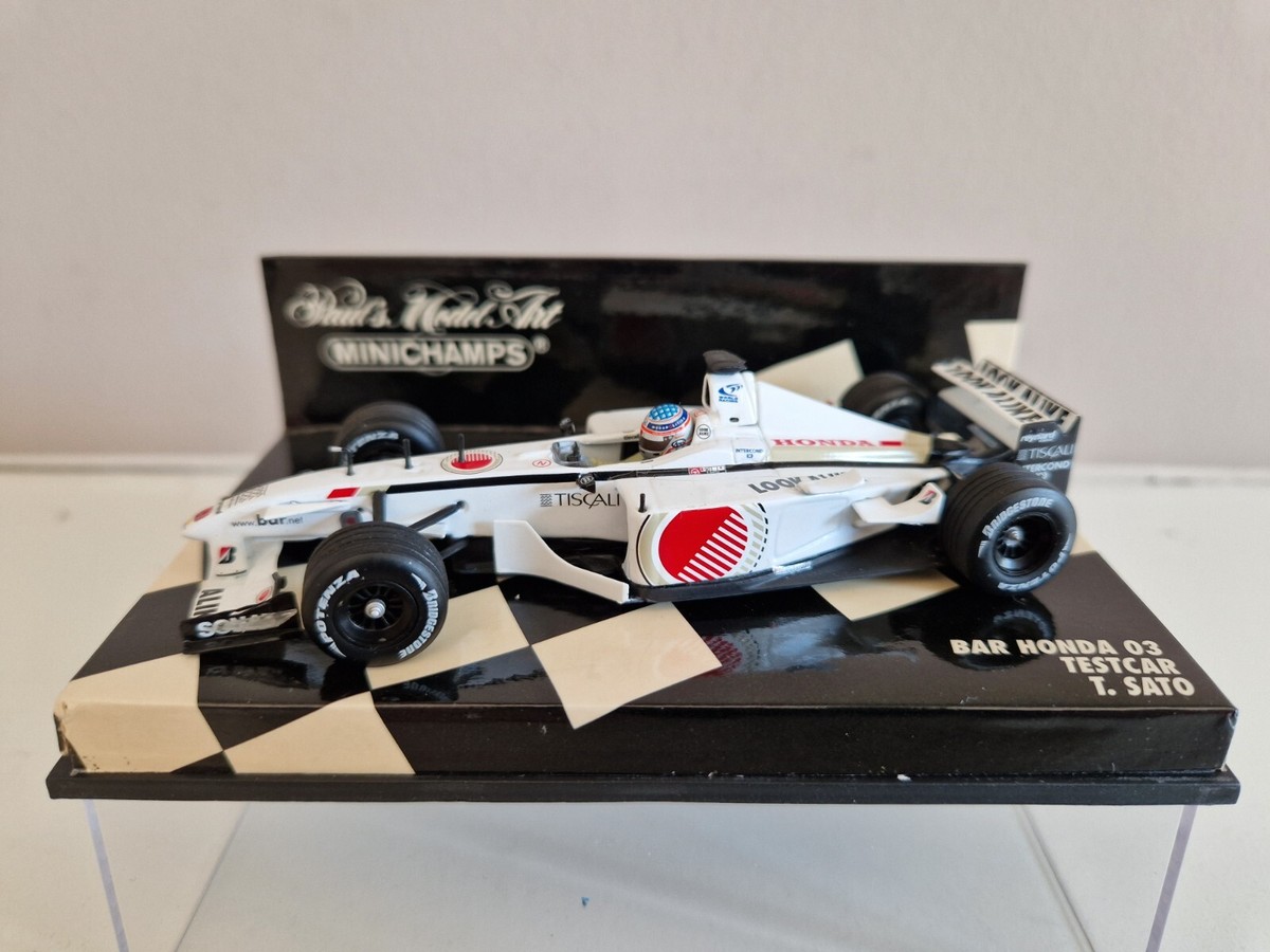 1/43 BAR ホンダ　ミニカー Minichamps 1/43 BAR Honda 03 T. Sato - Testcar 2001 (Japan