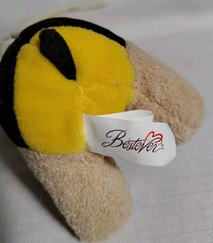 Bestever Love Bug PUG Puppy Plush In A Bee Suit Hearts Valentines Stuffed Dog 6" - Picture 5 of 6