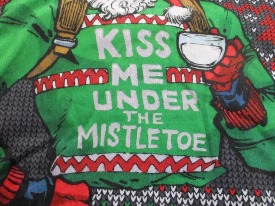 Camisa Pijama Deadpool Para Hombre 2XL Navidad Negra Manga Larga Marvel Cuello Redondo Foto 2 de 4