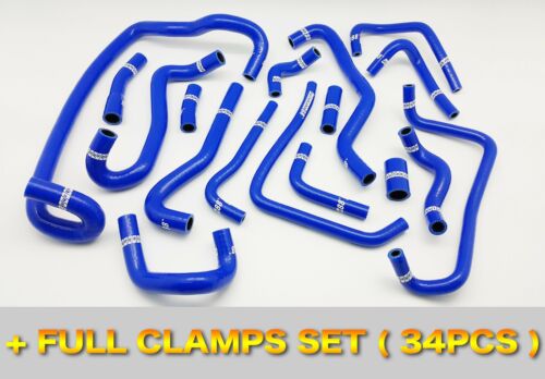 Silicone Full Ancillary Heater Hose + Clamp Set Fit Skyline R32 RB20DET GTS-T - 第 1/11 張圖片