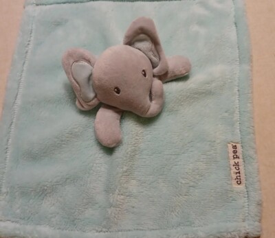 Chick Pea Baby Lovey Blue Elephant Fleece Soother