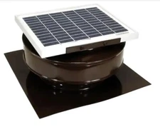 2pk - 365 cfm brown powder coated 5-watt solar powered roof mounted exhaust fan