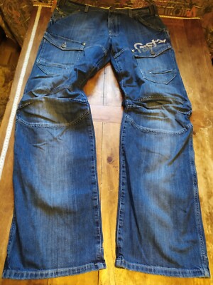 G-Star Storm Elwood 5620 Front Print Loose W36/L36 Jeans Hose Raw F593