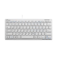 Kabelgebundene Kompakt-Tastatur Mit 78 Ultraflachen Tasten Qwertz Weiß
