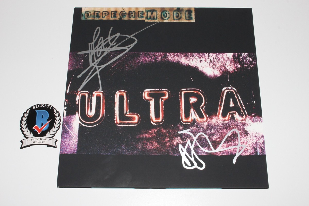 DEPECHE MODE BAND SIGNED 'ULTRA' ALBUM VINYL RECORD DAVID GAHAN