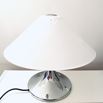   Grande Tischleuchte Jahre 70 Chrome & Plexi Harvey Guzzini