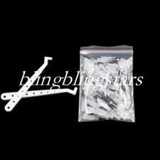 100 Pcs Dental Disposable Composite Brush White Tips 2 Brushes Handles Handle