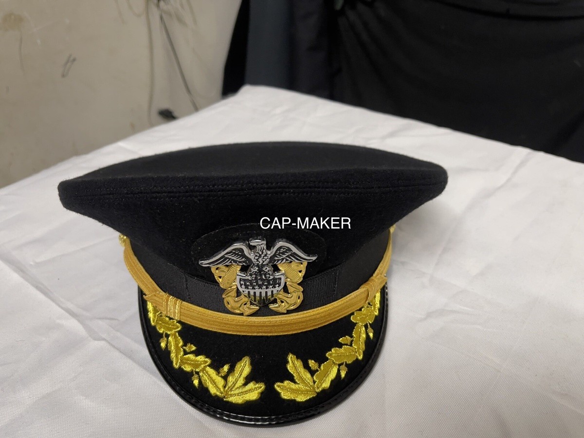 Us Navy Officer Visor Cap Hat, US Navy Commander captain Rank Cap