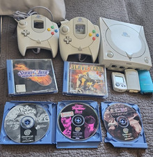 Sega Dreamcast Console Used with 5 x Games & Mem Unit/Jump pack/Vibration Module