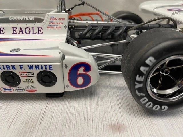 Carousel-1 1/18 scale Olsonite Eagle Indy 500 1972 Bobby Unser #6 Pole Position - Image 2 of 4