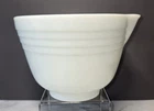 Vintage Pyrex Hamilton Beach Milk Glass Ribbed Mixing Bowl with Spout