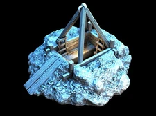 3d Printed Mine Entrance 28mm | 32mm Miniatures, DnD, Tabletop, RPG, War Game