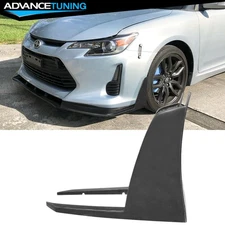 Fits 14-16 Scion tC Front Bumper Splitter Side Winglets IKON V3 Style PU 2PCS