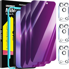 3 Pack Gradient Colorful Privacy Screen Protector for Iphone 17 Pro Anti-Blue L