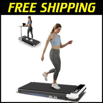 Silent 2-in-1 Walking Pad with Anti-Slip Belt   Space-Saving Exercise Solution