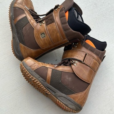 BURTON FREESTYLE Snowboarding Boot Y2K Mens Sz 9.5 Brown Saddle Leather BURTON FREESTYLE Snowboarding Boot Y2K Mens Sz 9.5 Brown  main image 2