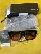 BOURYO Retro Oversized Square Sunglasses Women Flat Lens Sun Glasses Gradien J3