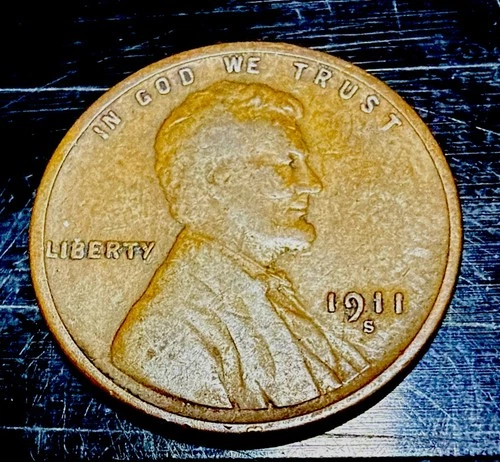 1911-S Lincoln Wheat Cent Semi-Key Date VF+ Details