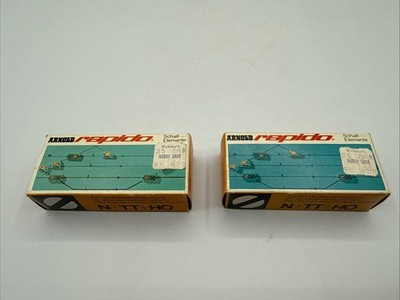 N Scale ARNOLD RAPIDO #0722 ONE PAIR (2) SWITCH & #0723 on Switch in Box
