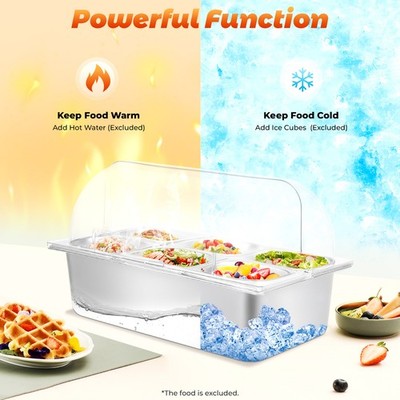 For Fruit Beef Party Buffet Cooling Ice Food Dishes Display Plate Case With Lid