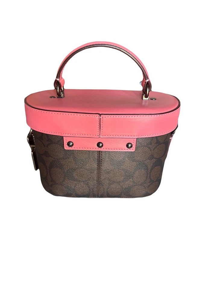 Bolso Bandolera Coach Kay Cartera Cartera en Lona Rosa Limonada Cuero Foto 4 de 4