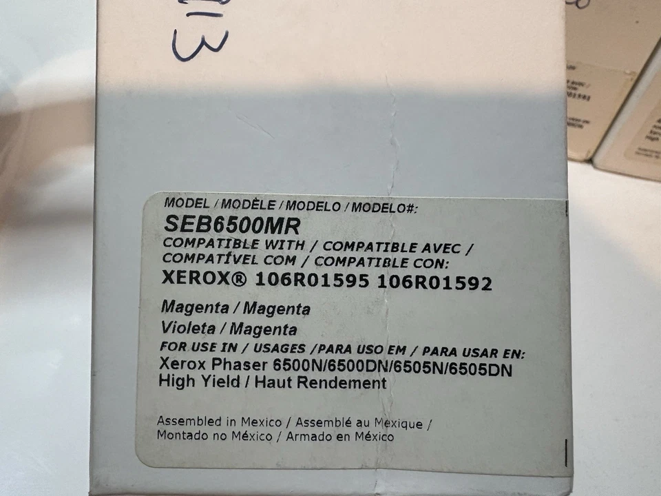 Toner Cartridge for Xerox Phaser 6500N 6500DN 6505N 6505DN Color Y M B C Lot Of4 - Image 2 of 4