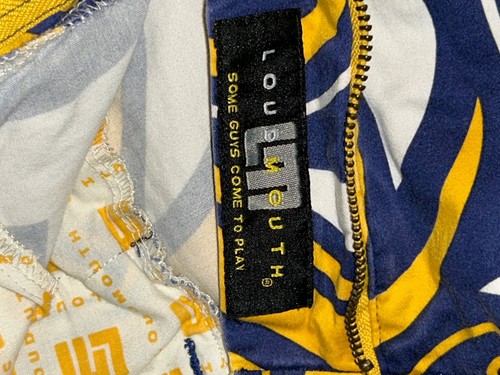 Loudmouth Golf Pants Men's 40 x 30 Blue Gold White Swirl Some Men Come To Play - Picture 5 of 10