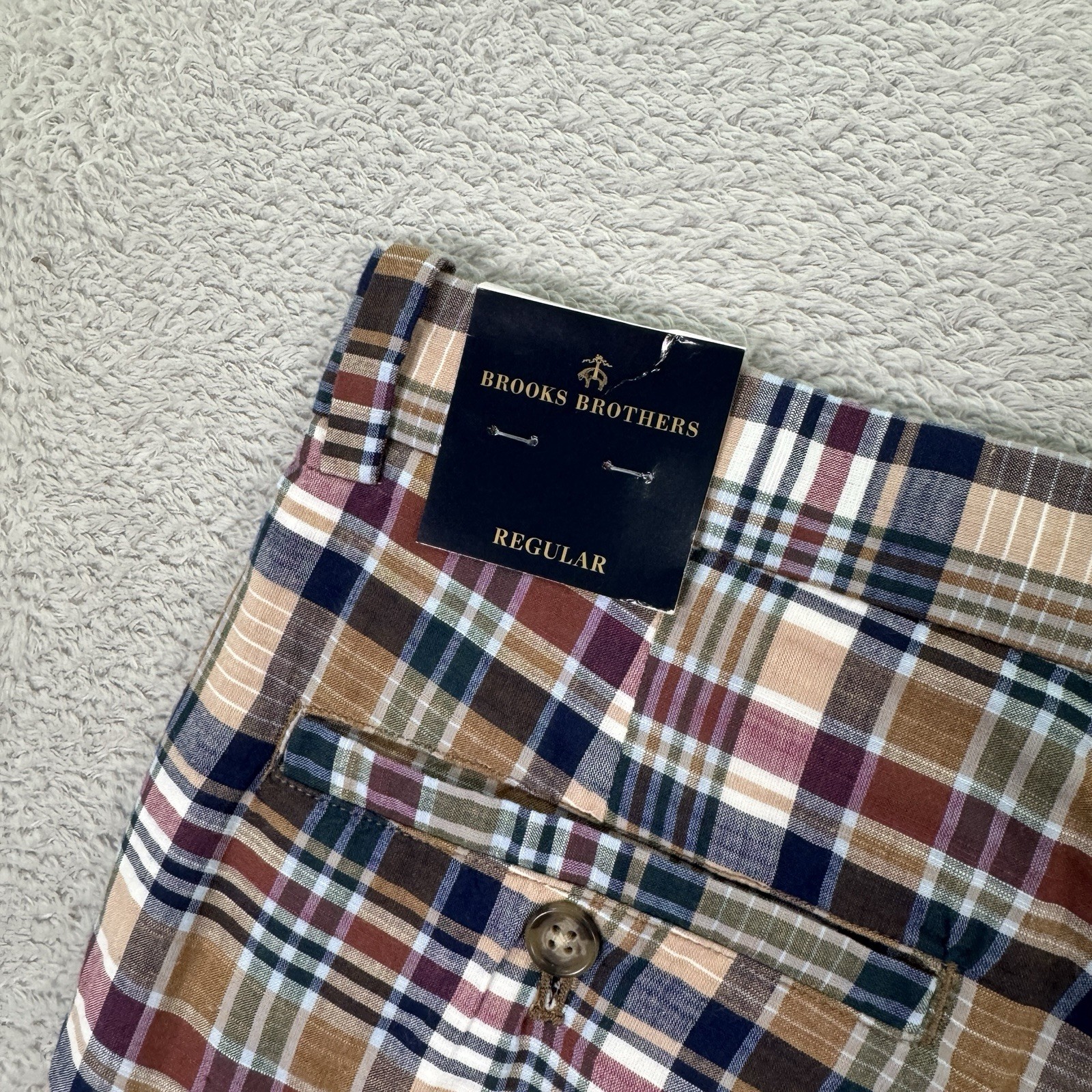NEW Brooks Brothers Indian Madras Plaid Golf Pants Mens 34x30 Cotton Patchwork thumbnail 3