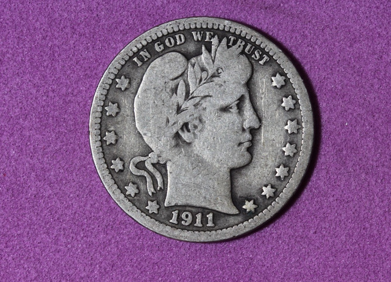 ESTATE FIND 1911- Barber Quarter!! #P33985