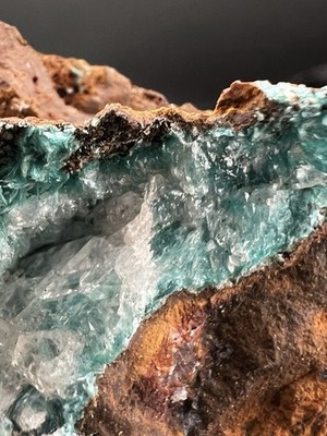 Rosasite and Calcite in Matrix from Ojuela Mine, Mapimi, Durango, Mex.  94  g.