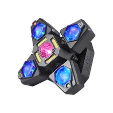 4-Arm 150W RGBW LED Laser DJ Light Strobe DMX Voice Control Party Stage Lighting