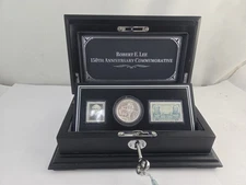 Robert E Lee 150th Commemorative Stamp & 1925 Half Dollar Stone Mountain Set