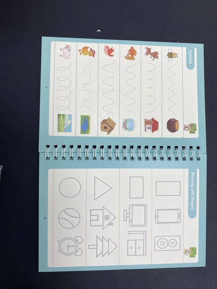 Libro de texto de práctica mágica libro de números juego de bolígrafos reutilizables escritura a mano regalo para niños Foto 4 de 4