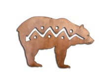 Bear Metal Wall Art, Black Bear, Brown Bear, Rust Finish, Made in the USA