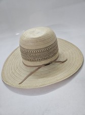 Resistol Western 20X Beige Tuff Anuff Straw Open Crown Hat, Size 6 7/8