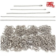 100pcs 8 10 Keychain for Dog 12 15 20cm Rhodium Ball Bead Chains DIY Tag