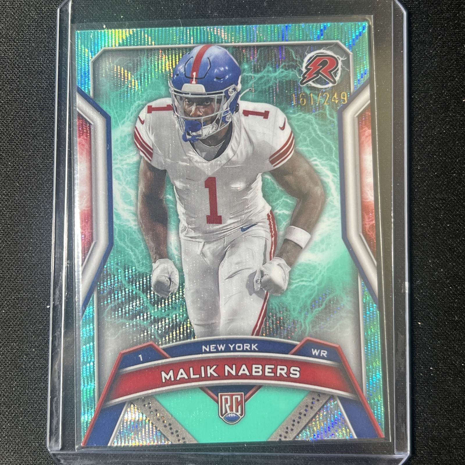2024 Topps Resurgence - Rookies Malik Nabers #170 Aqua Surge Refractor /249 (RC)