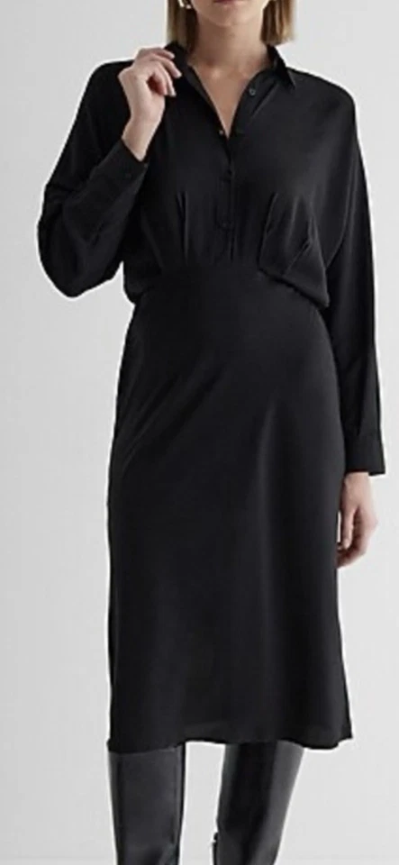 XL NUEVO CON ETIQUETAS Vestido Express Portofino para mujer negro blanco Foto 2 de 4