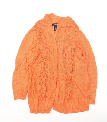 Strickjacke Pullover Damen UK Größe M Alfani Orange