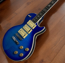 Ace Electric Guitar Blue Color Rosewood Fretboard Mahogany Body Ace Frehley